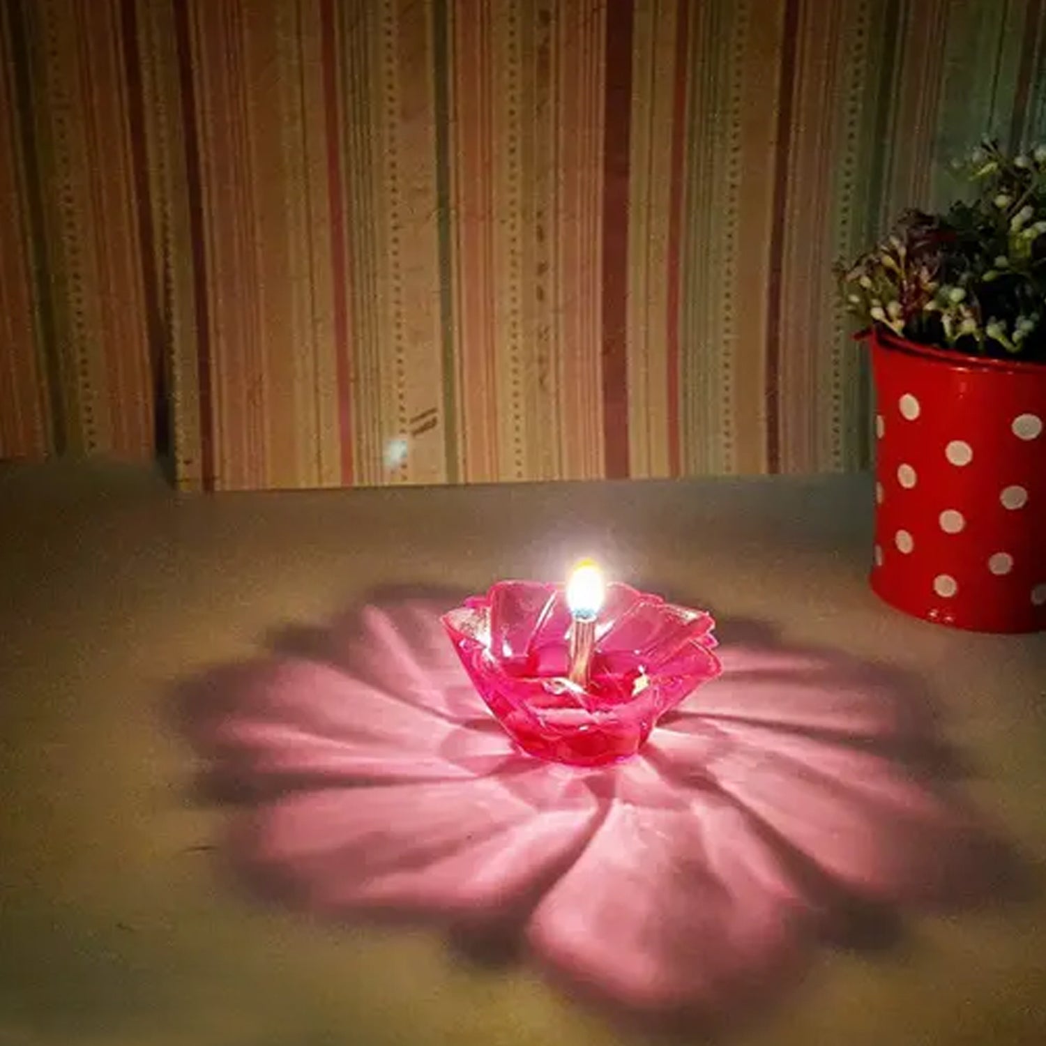 Reflection Diya Combo Plastic Candle Cup with Multi Shape, Diwali (12 Pcs Set)