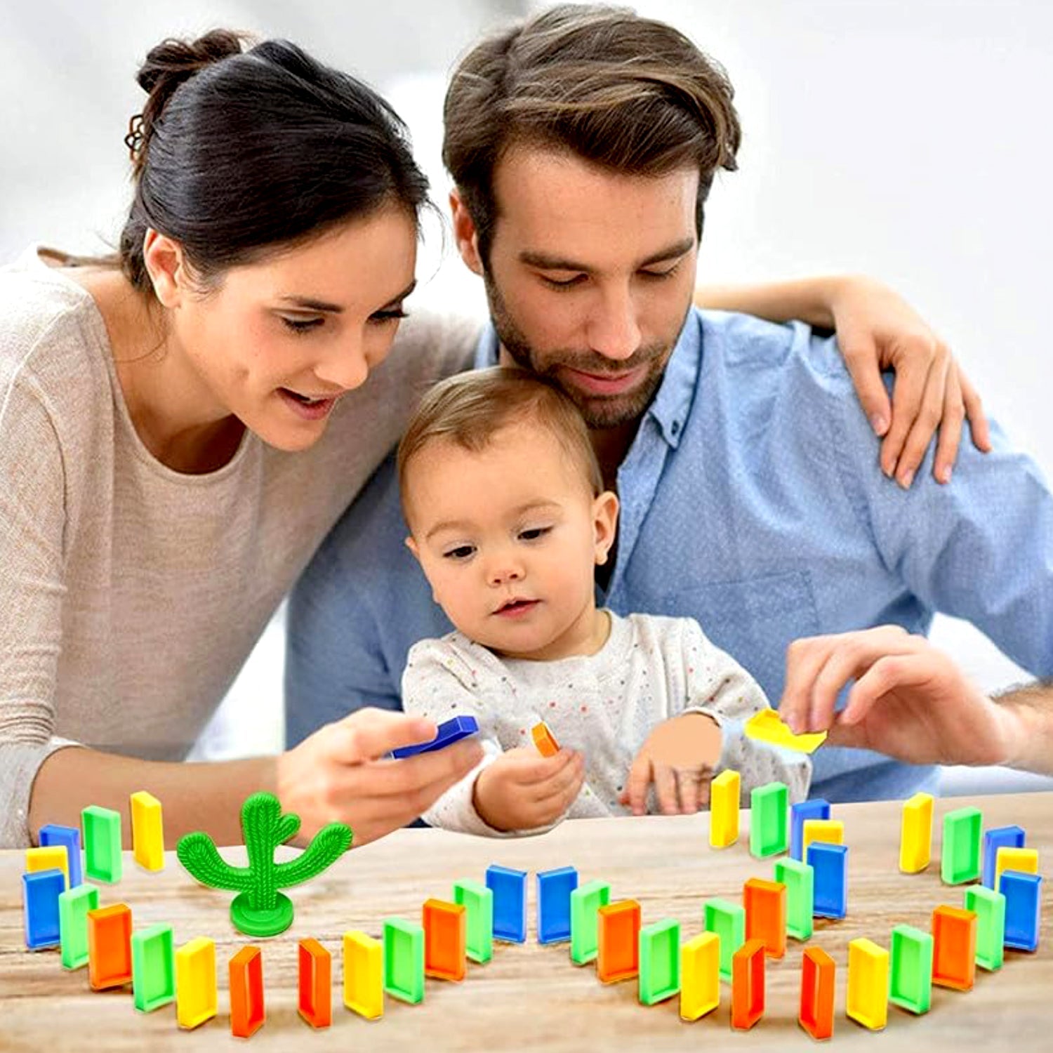 Transparent Funny Train Engine Block Set – 60-Piece Music & Lights