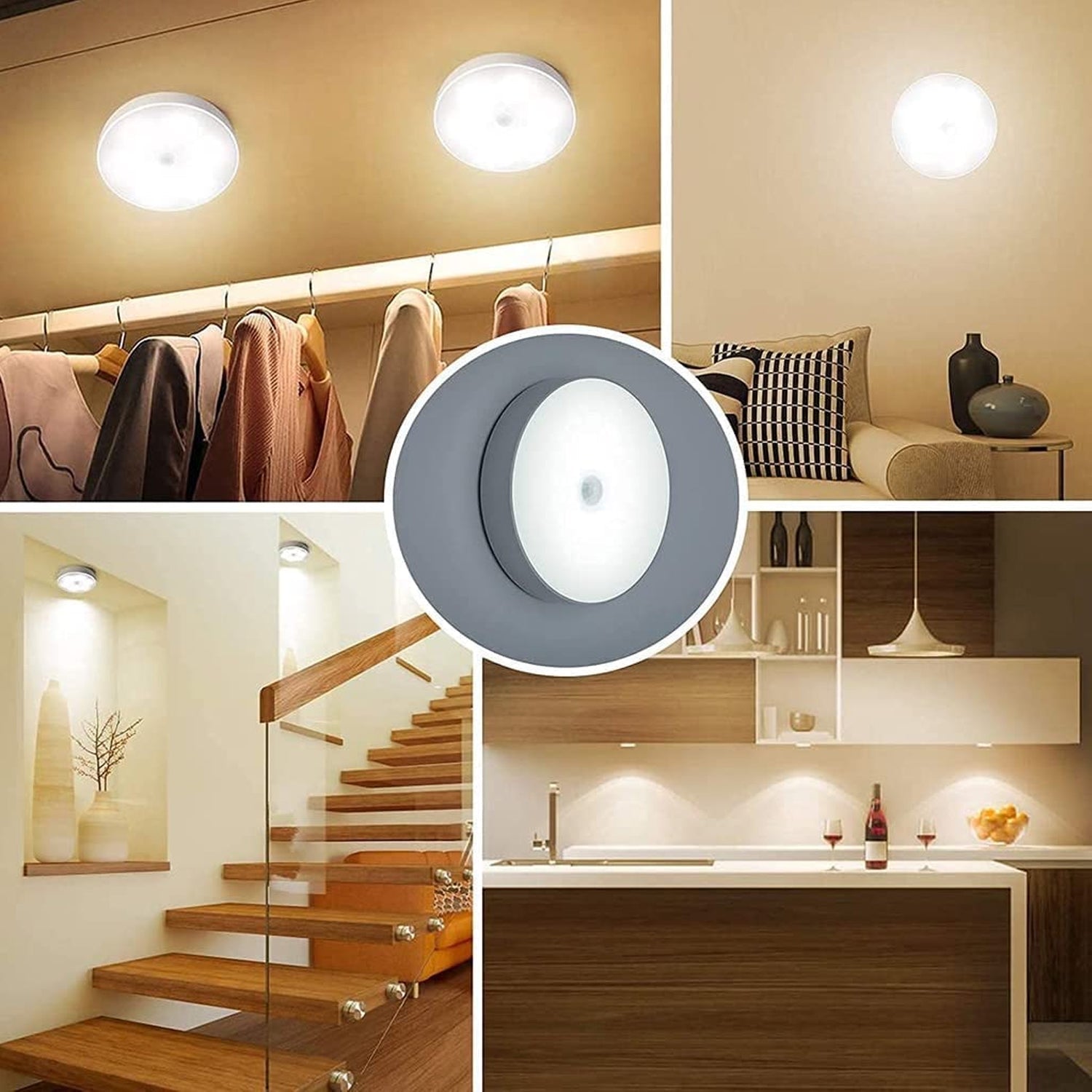 Rechargeable LED Press Button Night Light (1 Pc)