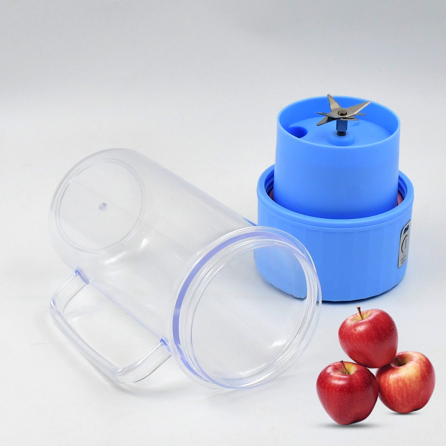Portable Electric Juicer with Handle & Straw – USB Rechargeable, 6 Blades (500 ML)