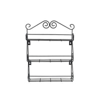 Big Wall Mounted Iron Wall Shelf with 3 Storage Racks for Kitchen