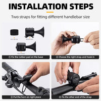 Loud 120dB Bicycle Air Horn – Waterproof Electric Bell with Long Battery Life