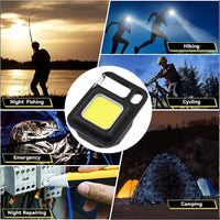 LED Battery Operated Keychain Flashlight with Folding Bracket (1 Pc)