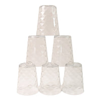 Apex Pyramid Design Unbreakable Plastic Glass – 300 ML