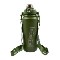 Stainless Steel Water Vacuum Insulated Bottle With Straw (1500ML, Mix Color)