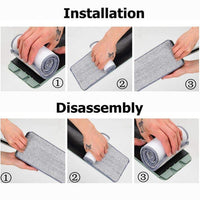 Microfiber Flat Mop Refill Pad For Dry and Wet Cleaning of All Smooth (3 Pc Set)