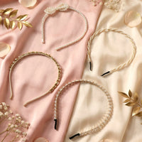 Trendy pearl beaded hair band