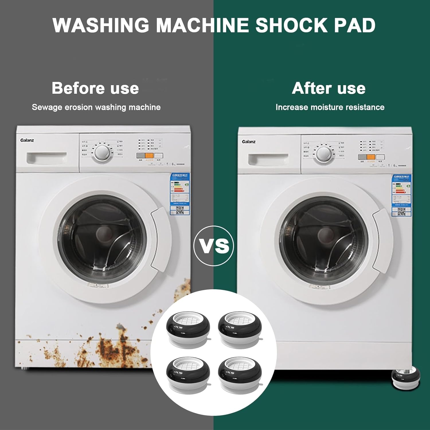 Anti Vibration Pads for Washing Machine,  (4 pcs Set)
