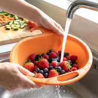 Rice washing plastic colander bowl