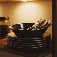 Plastic Marin Serving Bowl – Elegant Oval Deep Bowl (1 Pc / Balck)
