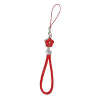 Flower Shape Metal Alloy Pendant with Braided Leather Hand Strap (1 Pc)