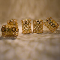 Mixed 2-line diamond jhoomer design.
