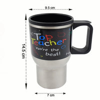 Stainless Steel Insulated Travel Mug - Double-Walled Vacuum Cup Lid & Handle, Tumbler