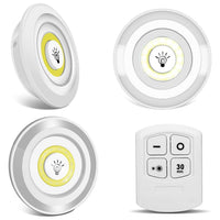 LED Light Under Closet Battery Powered Closet Wall Lamp with Remote, Set of 3