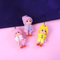 Colorful hanging doll keychains