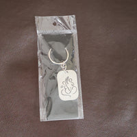 Auspicious Ganesh Cut-Out Metal Keychain - (1 Pc)