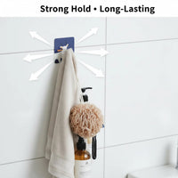 AuraWeave Soft Hanging Hand Towel with Self Adhesive Wall Hook Combo | Quick-Dry Washbasin Towel