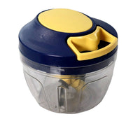 Efficient chopper with blades for quick vegetable and fruit cutting