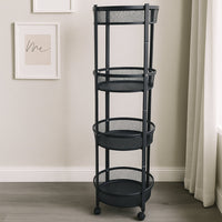Space-Saving 4-Layer Round Rack