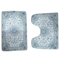 Quick dry bathroom mat pair