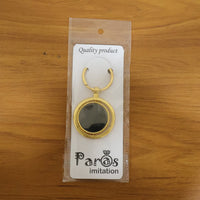 gold metal keychain for car or house keys