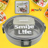 Miracle Stainless Steel Round Lunch Box (450 ML + 250 ML Approx)