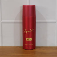 Signature red fragrance spray bottle design