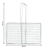 Heavy-Duty Stainless-Steel Barbecue Grill Basket (1 Pc)