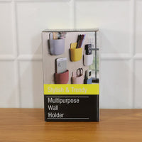 Multipurpose Plastic Wall Mounted Remote & Mobile Holder Stand – (Pack of 4 / Mix Color)