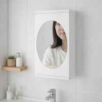 Wall mount makeup mirror cabinet