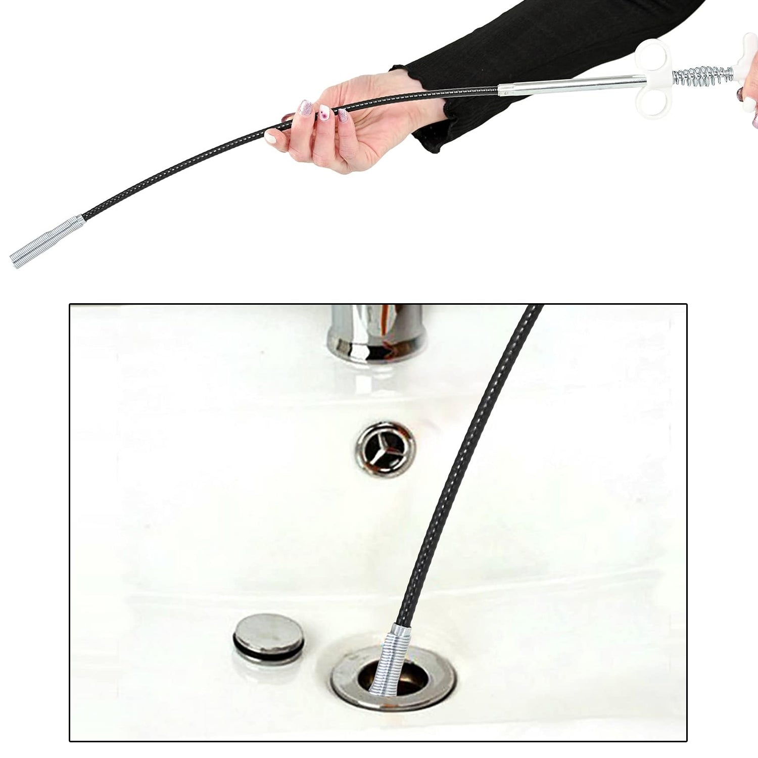Drain Block Remover Cleaning Tool for Pipes, Clogged Drains ( 85 To 90 Cm / 1 Pc)