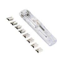 Portable Paper Clamp With 8 Pcs Clip Dispenser Handheld Paper Fast Clam (1 Set)