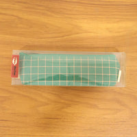 Premium Green Grid Printed Zipper Pencil Pouch Organizer (1 Pc)