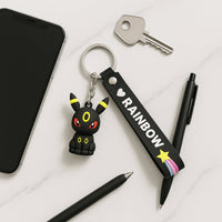 Cute Cartoon Silicone 3D Key Chain with Metal Hook & Strap (Pack of 1 / Mix Design)