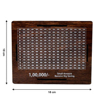 Big Wooden Savings Challenge Money Bank / Piggy Bank - (1 Pc)