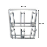 Wall-Mounted Stainless-Steel Cup & Mug Holder Rack (25 x 25 cm, 1 Pc)