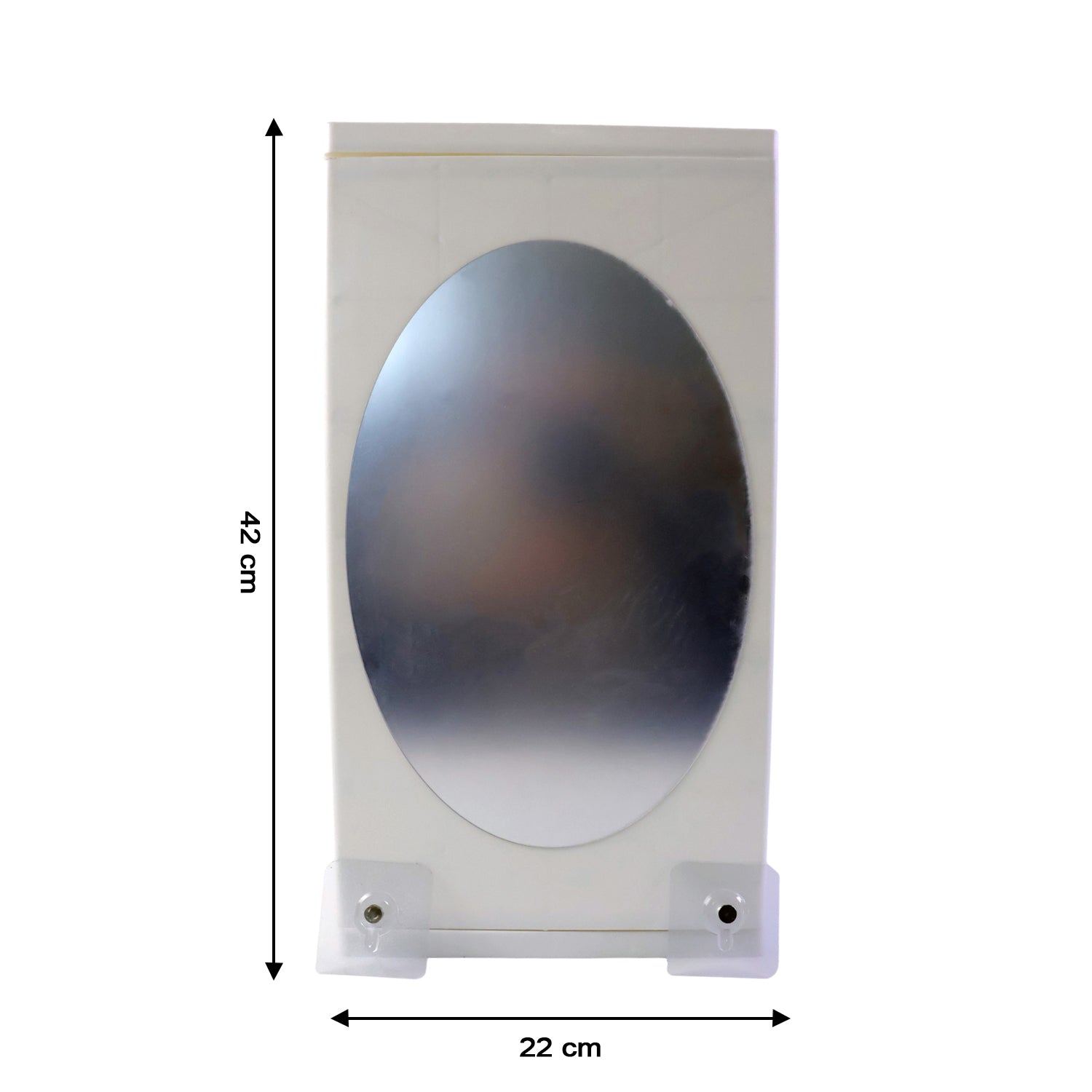 Wall Mounted Rotating Bathroom Mirror Cabinet (1 Pc, 22x42 Cm)