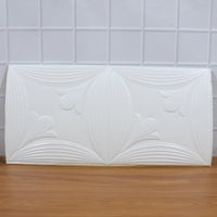 Textured white floral 3D foam wallpaper panel for wall upgrade