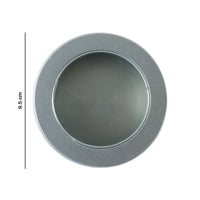 Round Metal Storage Tin Box with Transparent Window Lid (1 Pc, 9.5 x 9.5 Cm)