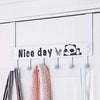 Heavy-Duty Carbon Steel Door Hook Hanger Rack (1 pc / 6 Hook / White)