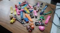 Cute Cartoon Silicone 3D Key Chain with Metal Hook & Strap (Pack of 1)