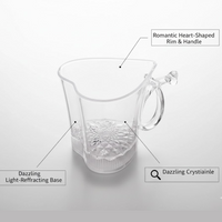 Heart Shape Activated Blinking Led Glass Cup