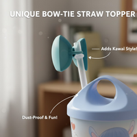 Unicorn Water Bottle with Straw & Lid for Kids (Without Light)