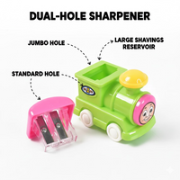 Train Double Hole Pencil Sharpener (1 Pc)