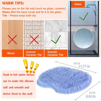 Silicone Bath Massage Cushion – Suction Cup Exfoliating Foot Scrubber & Mat