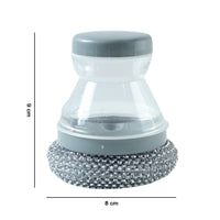 soap filled dish brush