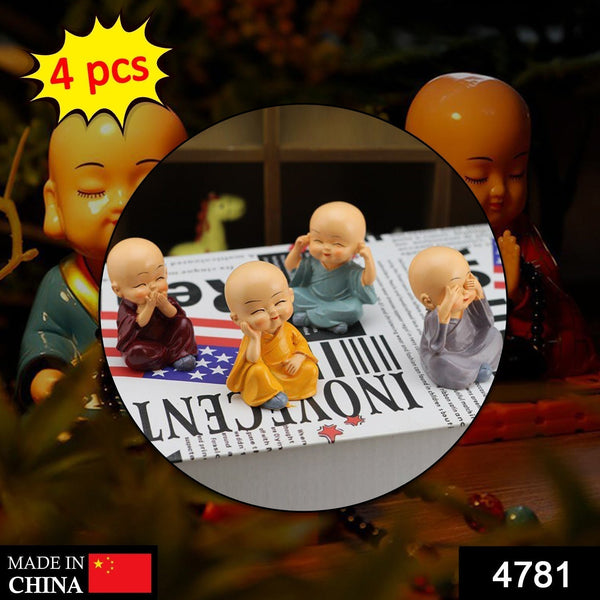 4-Piece Baby Buddha Statue Set view 2