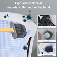 Silicone Toilet Brush with Holder (Without Box)