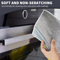 Double-Sided Microfiber Cloth & Stainless Steel Scrubber – (1 Pc, 20x20 cm)