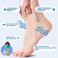 Anti Crack Silicon Gel Heel Moisturizing Socks for Foot Care Men Women (Loose Pack)